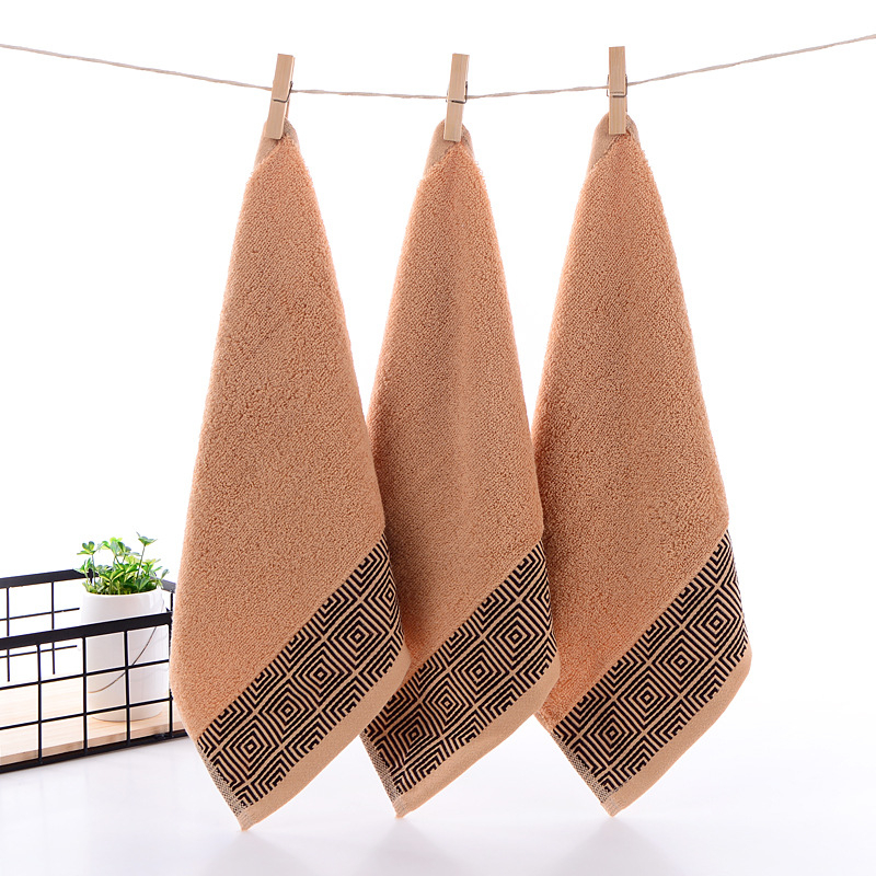 Medvilninis kvadratinis rankšluostis, 32S siūlai, Jacquard audinys, 0-5 s absorbcija, logotipo spausdinimas galimas