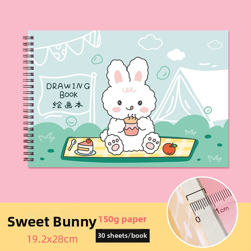 Joonistusraamat – armas jänes ja laisk kass, õpetaja preemia teema (Mudel: YH-A4 joonistusraamat; Kaane materjal: paber; Lintimine: vabalt lehed; Teksti materjal: visandipaber; Paberi tihedus: 150 g/m²; Ühik kaal: ~298 g; Märkus: märkmiku stiil: 2316990671