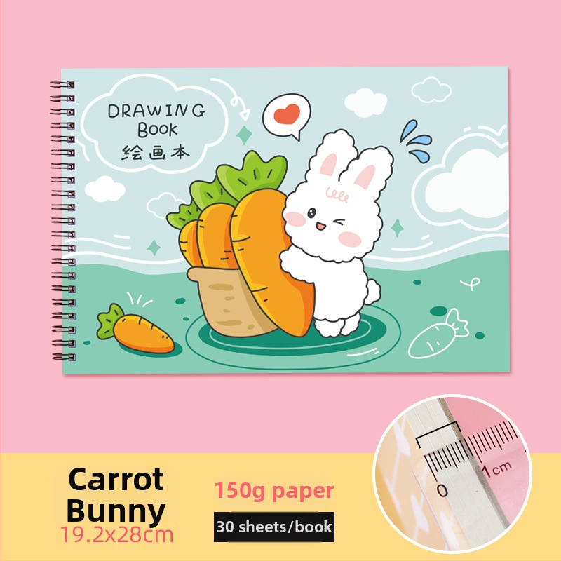 Joonistusraamat – armas jänes ja laisk kass, õpetaja preemia teema (Mudel: YH-A4 joonistusraamat; Kaane materjal: paber; Lintimine: vabalt lehed; Teksti materjal: visandipaber; Paberi tihedus: 150 g/m²; Ühik kaal: ~298 g; Märkus: märkmiku stiil: 2316990671