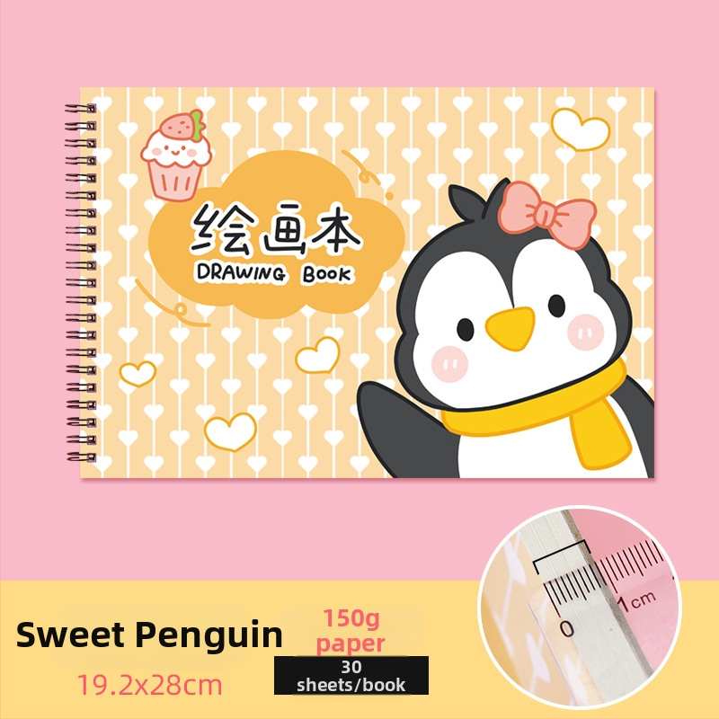 Joonistusraamat – armas jänes ja laisk kass, õpetaja preemia teema (Mudel: YH-A4 joonistusraamat; Kaane materjal: paber; Lintimine: vabalt lehed; Teksti materjal: visandipaber; Paberi tihedus: 150 g/m²; Ühik kaal: ~298 g; Märkus: märkmiku stiil: 2316990671