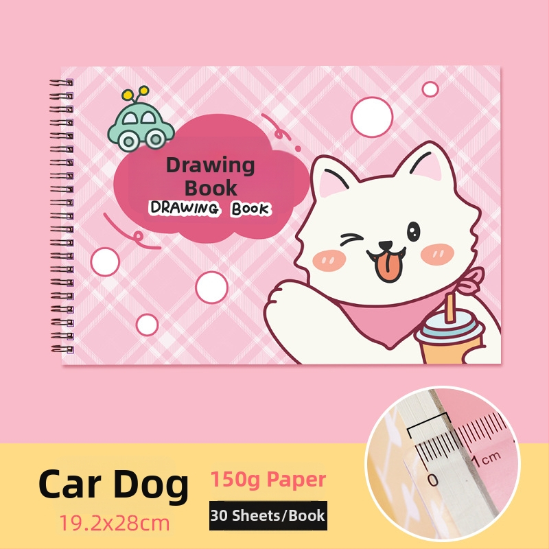 Joonistusraamat – armas jänes ja laisk kass, õpetaja preemia teema (Mudel: YH-A4 joonistusraamat; Kaane materjal: paber; Lintimine: vabalt lehed; Teksti materjal: visandipaber; Paberi tihedus: 150 g/m²; Ühik kaal: ~298 g; Märkus: märkmiku stiil: 2316990671