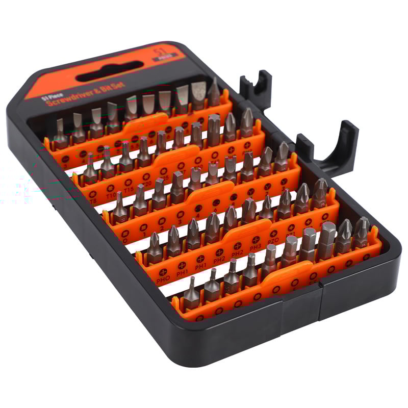 51-in-1 atsuktuvas su bitais rinkinys — S2 įrankių plienas, magnetinis, izoliuotas, svoris 245 g, prekinis ženklas Fuyang