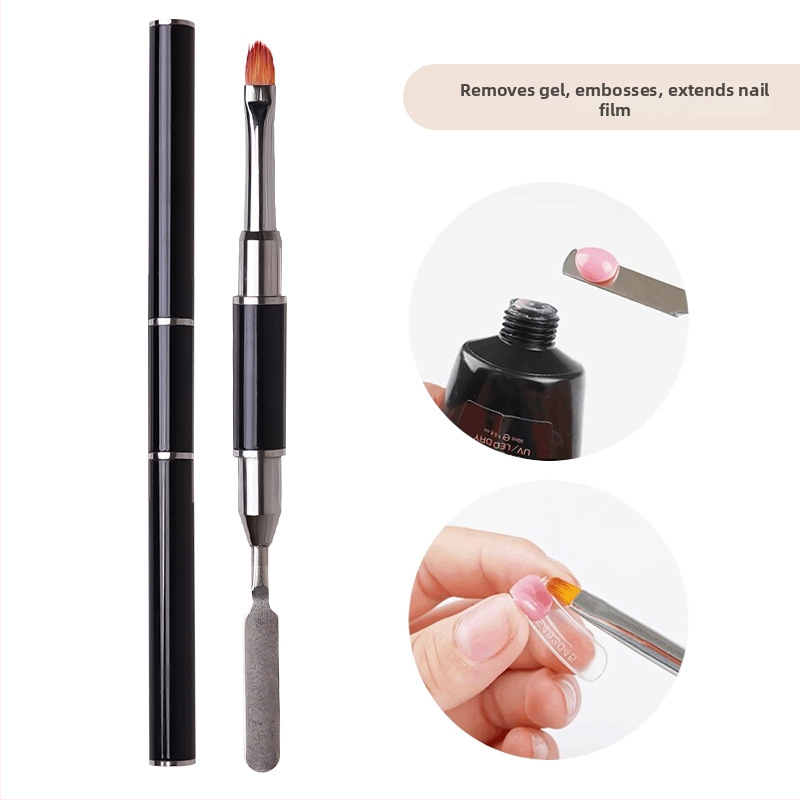 RISYAL nagu mākslas fototerapijas pildspalva ar divām galvām: apaļa galva un plats gals, pārnēsājama metāla roktura, tērauda spiediena reljefa palete