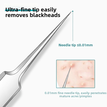 Ultra ašios spuogų adatos ir inkštirų klipas – nerūdijančio plieno