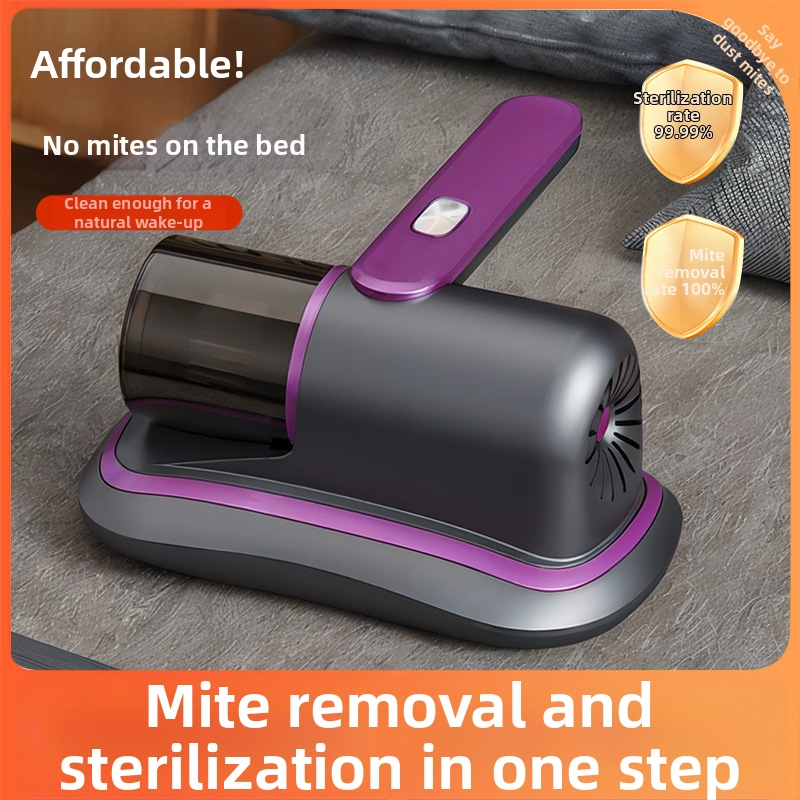 Bezvadu putekļsūcējs ērču likvidēšanai no gultas un dīvāna ar UV sterilizāciju, putekļu kastīte, sūcēšanas platums 0–10 cm