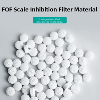 FOF skalės inhibicijos branduolys priekinio filtro elementui – be fosforo, talpa 5 g/10 g, centrinio skylės vieta priekinio filtro, skirtas namų vandens valymo įrenginiams