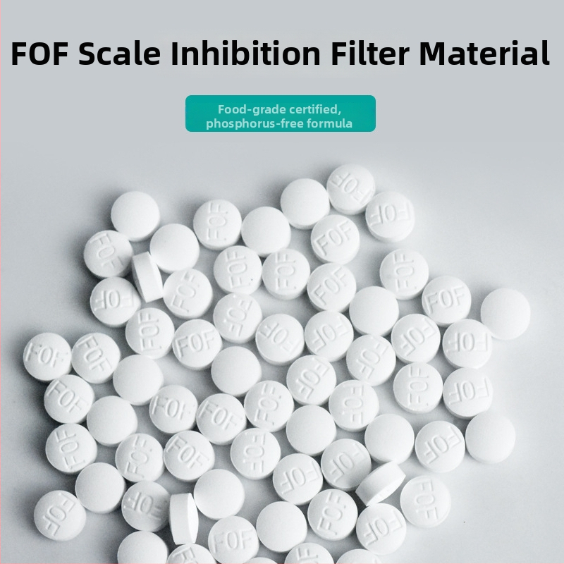FOF skalės inhibicijos branduolys priekinio filtro elementui – be fosforo, talpa 5 g/10 g, centrinio skylės vieta priekinio filtro, skirtas namų vandens valymo įrenginiams