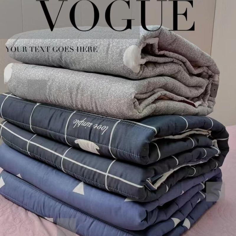 Antklodė su Silk Cotton užpildais, sintetinių pluoštų audinys, 1.5 kg, pavasaris-ruduo, siūta ir siuvama