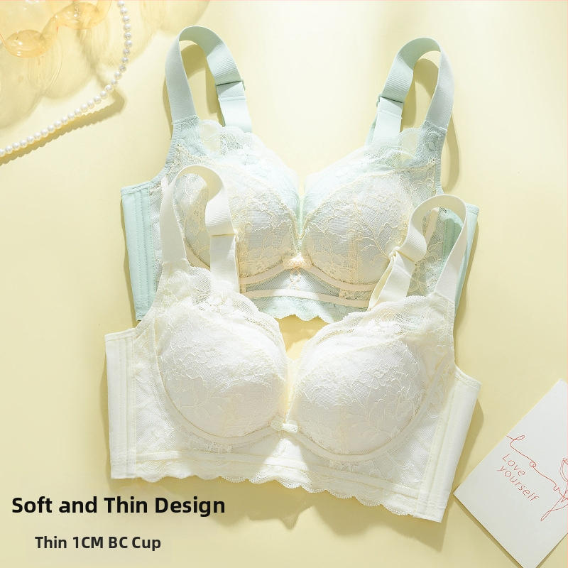 Nėrinių be vielos liemenėlė, 3/4 kupras, plonas formuojamas kupras, reguliuojamos petnešėlės, gale užsegimas su keturiais kabliukais, kvėpuojanti ir palaikanti