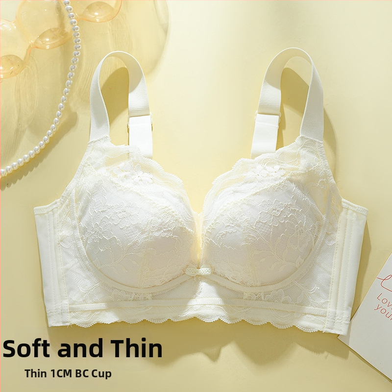 Nėrinių be vielos liemenėlė, 3/4 kupras, plonas formuojamas kupras, reguliuojamos petnešėlės, gale užsegimas su keturiais kabliukais, kvėpuojanti ir palaikanti