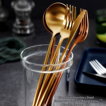 304 nerūdijančio plieno peilių, šakutė ir šaukštų rinkinys vakarietiškam stalui, šiuolaikinis minimalistinis stilius, Hemp wheel poliravimas