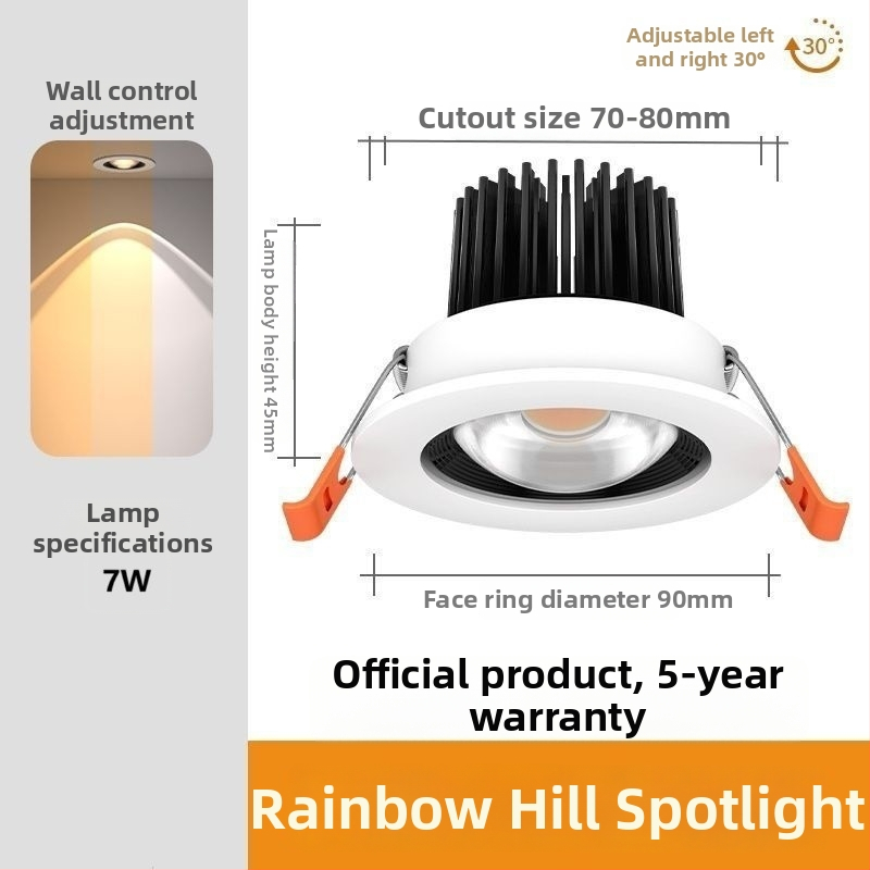 Sisse ehitatud LED seinalamp – alumiiniumkorpus, kaasaegne minimalistlik disain (LED allikas, CRI ≥95, pinge ≤36V, mudel PJ-CHSD)
