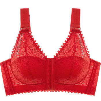 Liemenėlė su 3/4 kaušeliais, plonas formuotos kaušeliai, priekinis užsegimas, nuimamos dvigubos petnešos, nailoninės nėriniai audinys