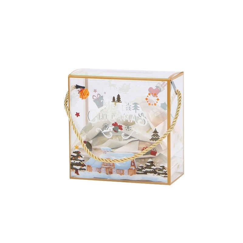 Läbipaistev kaasaskantav kingituste kasti lipilise riisi paadi lumivalgete krõbedate küpsiste jaoks – plastik, tasapinnaline trükkimine, kartongpakend, päritolu: Wenzhou