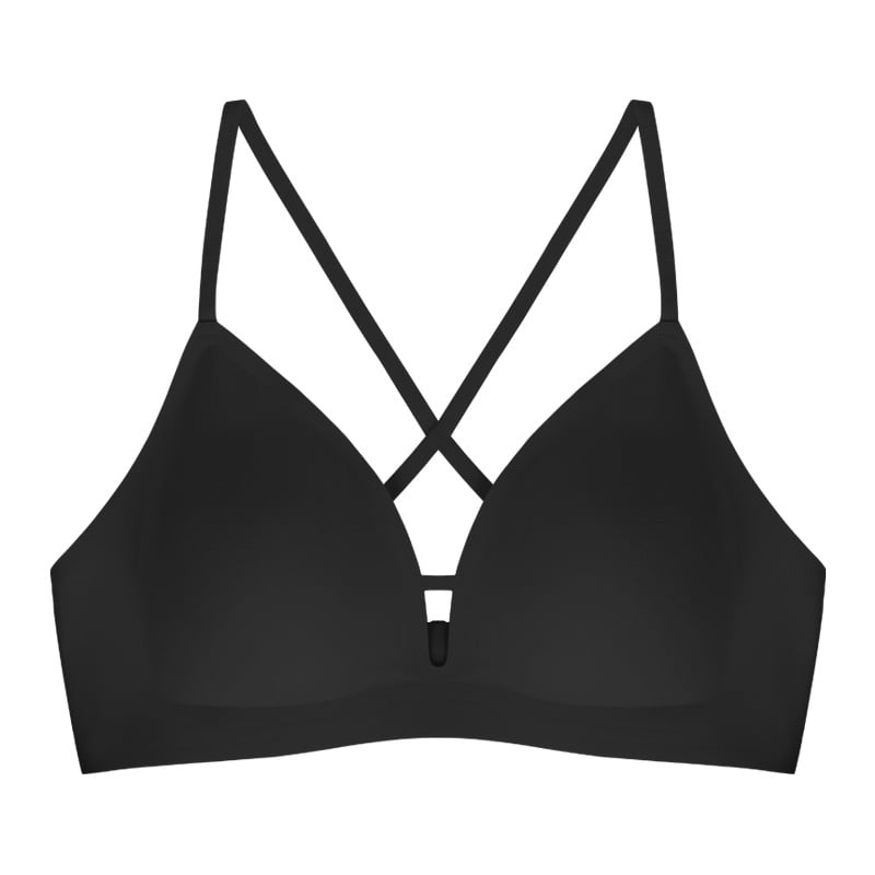 Ασύρματο, χωρίς ραφές σουτιέν με λεπτές μορφοποιημένες κάψες, αποσπώμενες διπλές τιράντες, πλήρεις κάψες, πλευρικό κούμπωμα, διαπνέον νάιλον