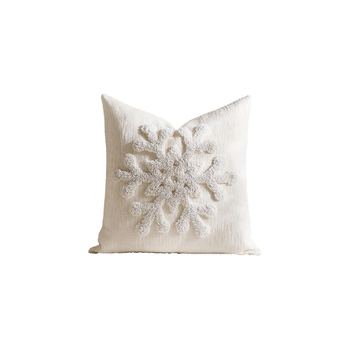 Pagalvės užvalkalas iš poliesterio, siuvinėta snaigė, bohemiškas siuvinėjimas, šiaurinis stilius