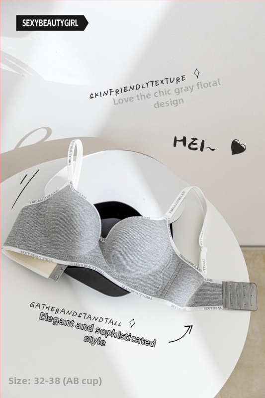 Push-Up nailoninė liemenėlė, 3/4 puodeliai, atsegamos petnešėlės, nugaros užsegimas su trimis kabliukų eilėmis, vientisas dizainas