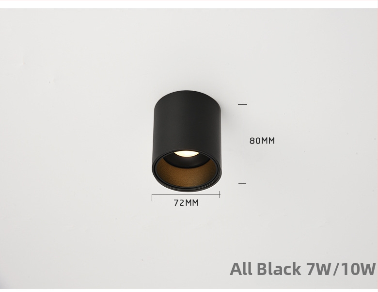 Pinton LED anti-glare ümmargune avatud paigaldusvalgusti, alumiiniumkorpus, 220V, CRI ≥ 90