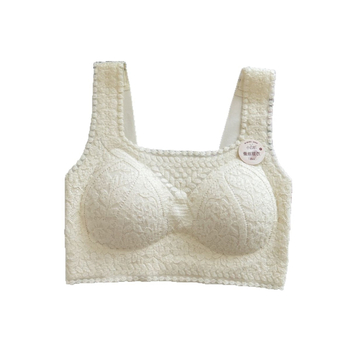 Nėrinių braletė su gražia nugara, kvadratinė kaklo linija, fiksuoti kupolai, ploni formuojami kupolai su medvilnės įdaila