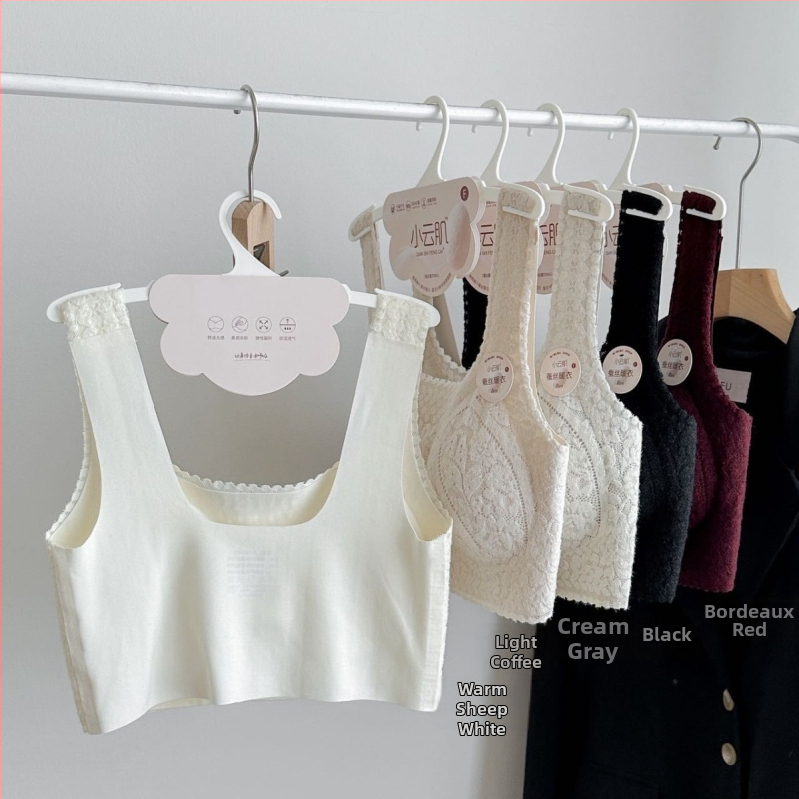 Nėrinių braletė su gražia nugara, kvadratinė kaklo linija, fiksuoti kupolai, ploni formuojami kupolai su medvilnės įdaila