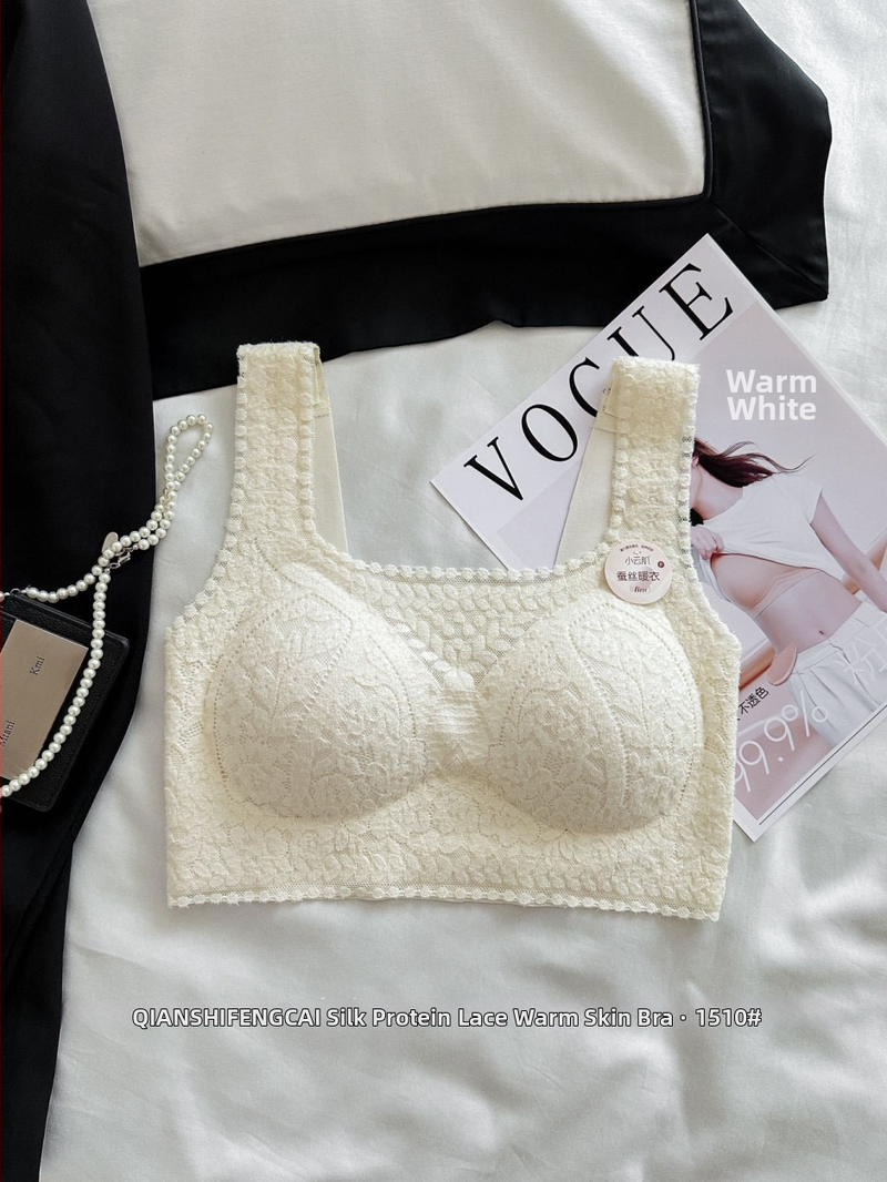 Nėrinių braletė su gražia nugara, kvadratinė kaklo linija, fiksuoti kupolai, ploni formuojami kupolai su medvilnės įdaila