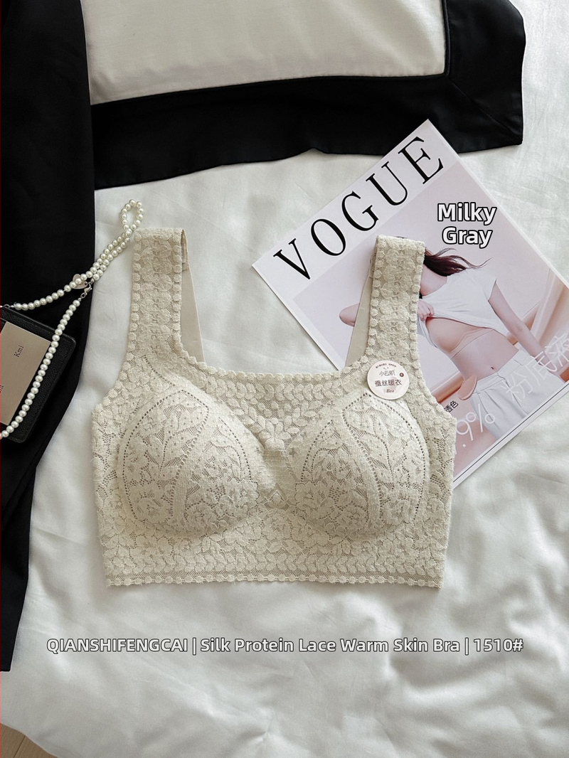 Nėrinių braletė su gražia nugara, kvadratinė kaklo linija, fiksuoti kupolai, ploni formuojami kupolai su medvilnės įdaila