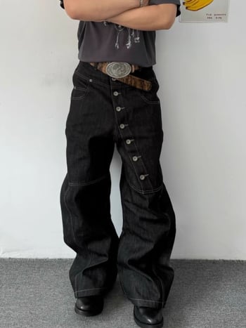 Muške traperice u američkom stilu, kopčanje sprijeda, srednji rise, straight kroj, pamuk denim