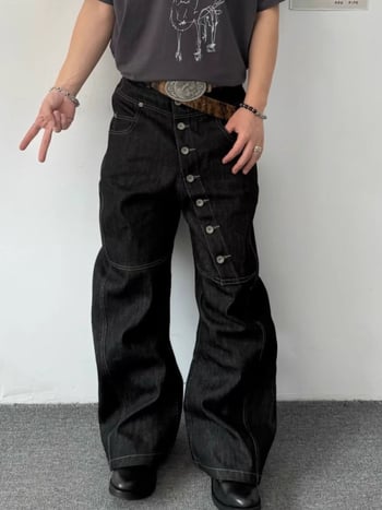 Muške traperice u američkom stilu, kopčanje sprijeda, srednji rise, straight kroj, pamuk denim