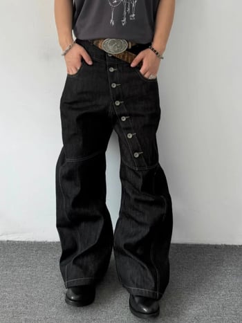 Muške traperice u američkom stilu, kopčanje sprijeda, srednji rise, straight kroj, pamuk denim