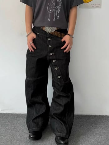 Muške traperice u američkom stilu, kopčanje sprijeda, srednji rise, straight kroj, pamuk denim