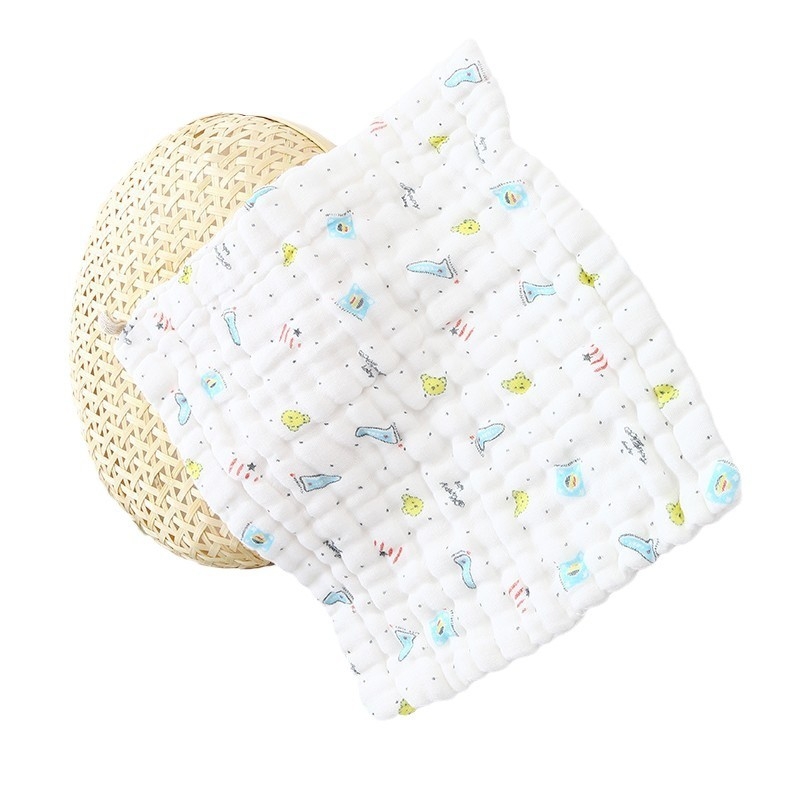 Kūdikio marlės servetėlė, 12 sluoksnių, kvadratinė, medvilnė, 40 g, paprasta pynimas