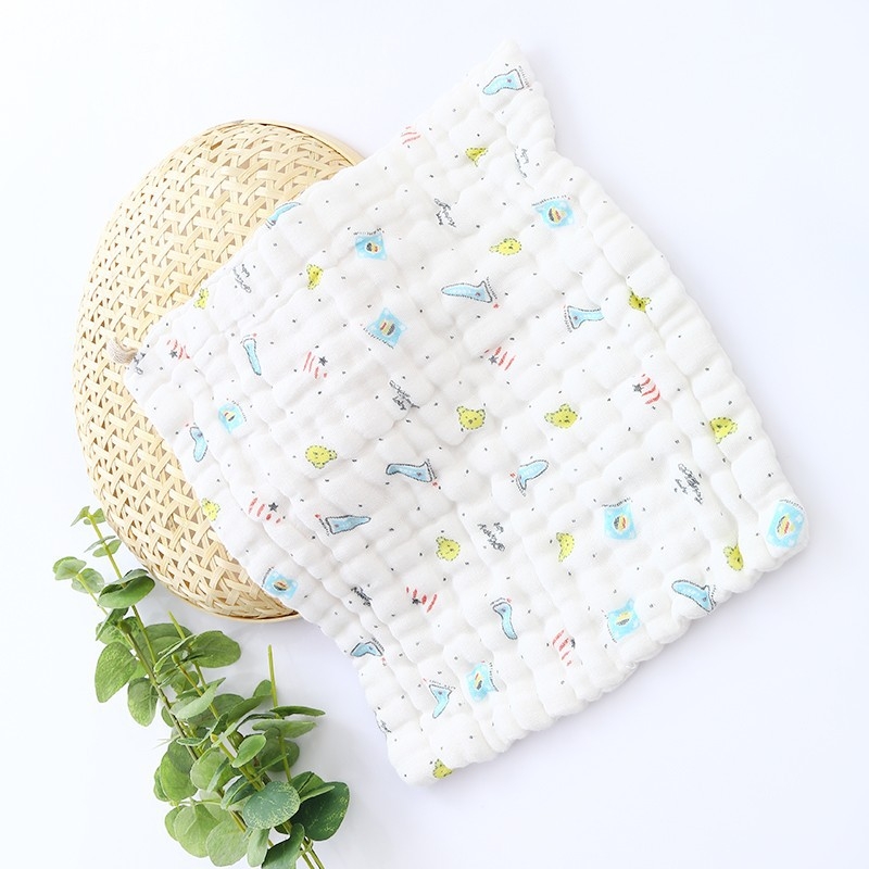 Kūdikio marlės servetėlė, 12 sluoksnių, kvadratinė, medvilnė, 40 g, paprasta pynimas