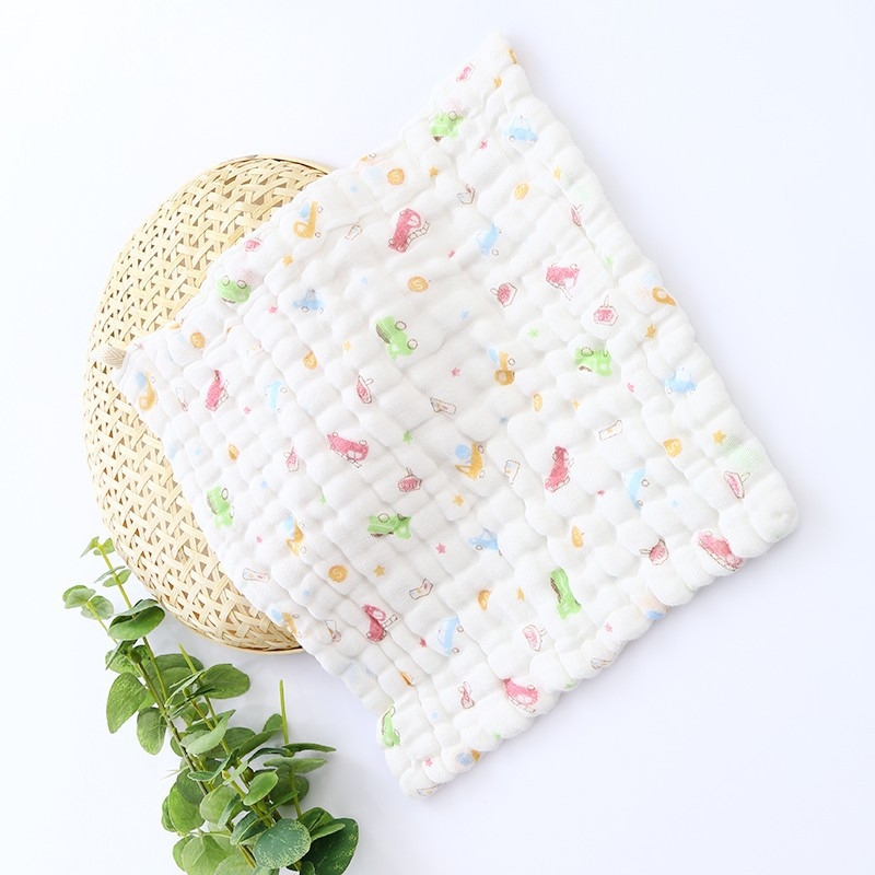 Kūdikio marlės servetėlė, 12 sluoksnių, kvadratinė, medvilnė, 40 g, paprasta pynimas