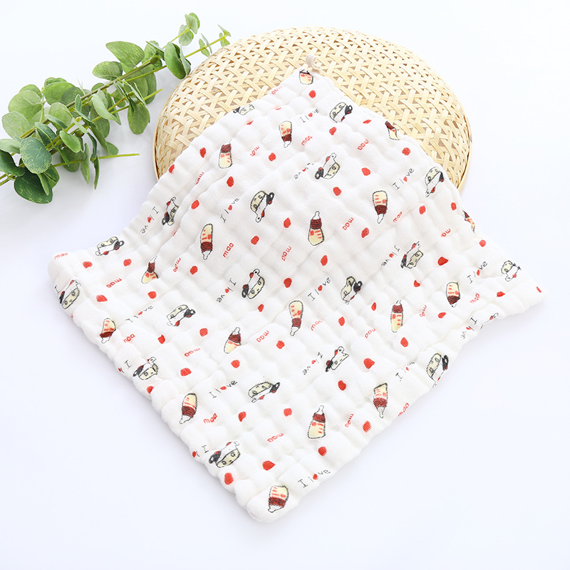 Kūdikio marlės servetėlė, 12 sluoksnių, kvadratinė, medvilnė, 40 g, paprasta pynimas