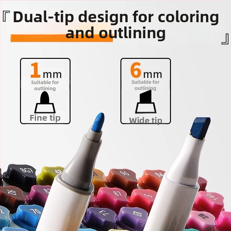 Deli pārtikas kvalitātes marķieris bērniem, ar dubultu galvu, mazgājams, ūdens bāzes, nekaitīgs