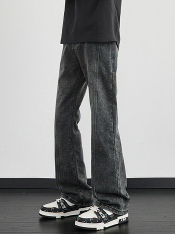 Muške traperice ravnog kroja (straight slim fit), srednji pojas, zip, pamuk denim 58%, jesen 2025