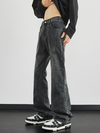 Muške traperice ravnog kroja (straight slim fit), srednji pojas, zip, pamuk denim 58%, jesen 2025