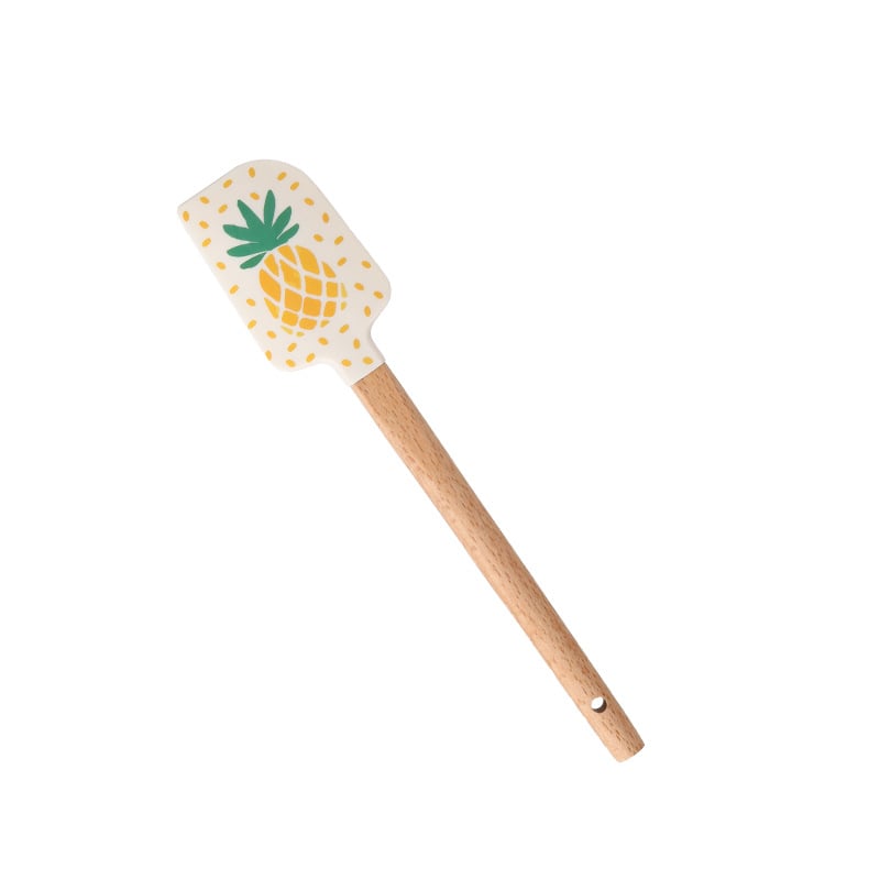 Siliconinė mentele kepimui su medine rankena (Prekės ženklas HY; Medžiaga: silikonas; Tinkama kremams ir glazūrai)