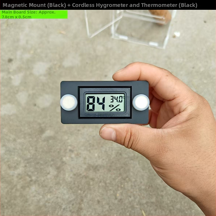Temperatūras un mitruma mērītājs rāpuļiem ar magnētisku turētāju audzēšanai kastē – Izcelsme: Ķīna; Importēšana: Nē