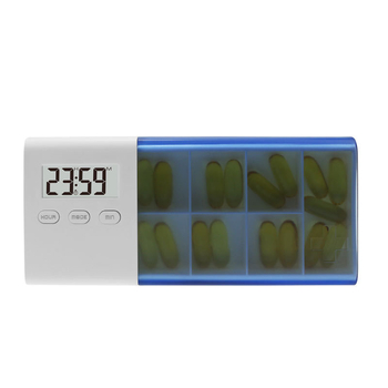 Pametna digitalna kutija za tablete s timerom i alarmom, prijenosna PP plastična kutija za lijekove, model MZ_C2124, s poklopcem, 1 pretinac
