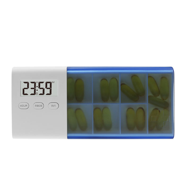 Pametna digitalna kutija za tablete s timerom i alarmom, prijenosna PP plastična kutija za lijekove, model MZ_C2124, s poklopcem, 1 pretinac