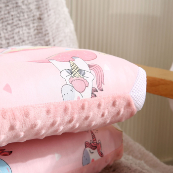 Stačiakampio formos vaiko pagalvė su DuPont Fiber užpildymu, grynas medvilnės audinys, animacinių filmų stilius