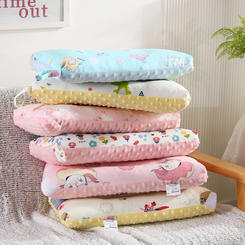 Stačiakampio formos vaiko pagalvė su DuPont Fiber užpildymu, grynas medvilnės audinys, animacinių filmų stilius