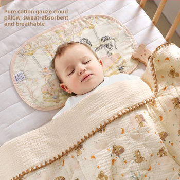 Strong Baby kūdikio debesų pagalvė, 100% medvilnės marlė, animacinio stiliaus, saugos klasė A, tinkamas kūdikiams iki 1 metų