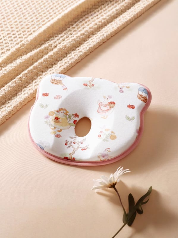 Naujagimių U formos galvos formavimo pagalvė, 100% medvilnė, anti-plokščiai galvai, tinkama kūdikiams nuo gimimo iki 12 mėnesių