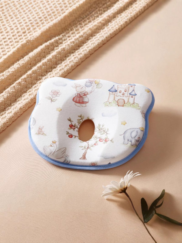 Naujagimių U formos galvos formavimo pagalvė, 100% medvilnė, anti-plokščiai galvai, tinkama kūdikiams nuo gimimo iki 12 mėnesių