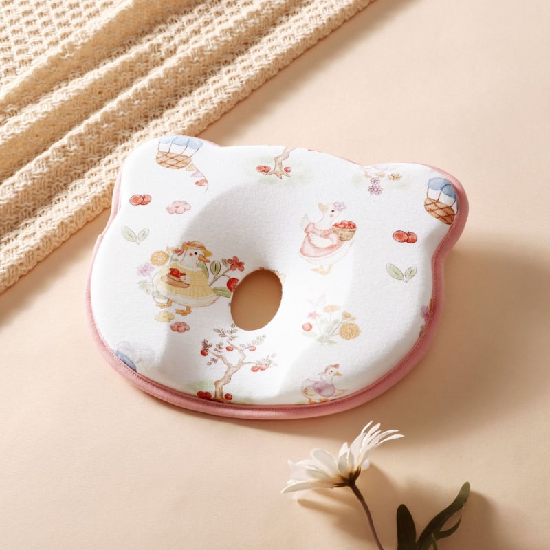 Naujagimių U formos galvos formavimo pagalvė, 100% medvilnė, anti-plokščiai galvai, tinkama kūdikiams nuo gimimo iki 12 mėnesių