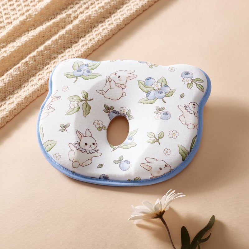 Naujagimių U formos galvos formavimo pagalvė, 100% medvilnė, anti-plokščiai galvai, tinkama kūdikiams nuo gimimo iki 12 mėnesių