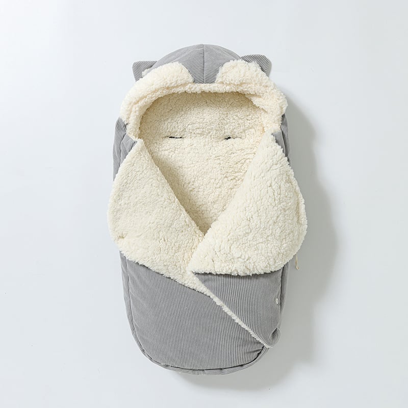 Beebide kaasaskantav swaddle tekk koos magamiskotiga, Corduroy + Sherpa, Wenzhoui päritolu, Pineapple Pudding bränd