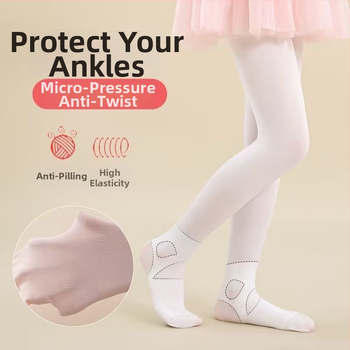 Gyerekeknek szóló tánc harisnyák jacquard nylonból – vékony, légáteresztő, nedvszívó, boka védelem